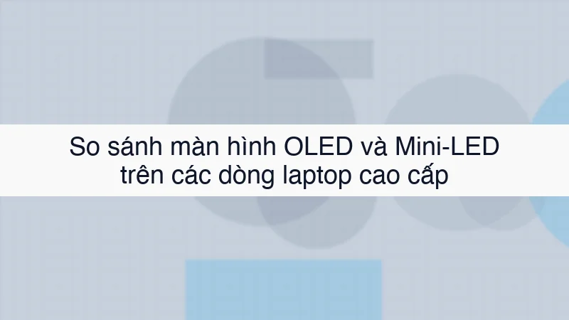 So sánh màn hình OLED và Mini-LED trên các dòng laptop cao cấp